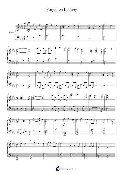 Forgotten Lullaby Sheet Music by Vogtmens-Arr.Lynzoe Haybob