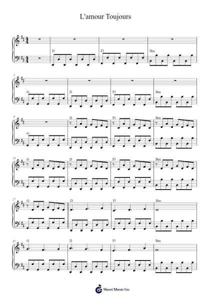 L'amour Toujours Sheet Music by Montving-Arr.Kingrell