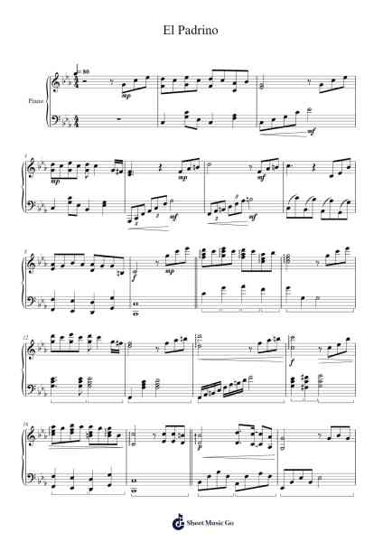 El Padrino Sheet Music by Nino Rota-Arr.Crylip