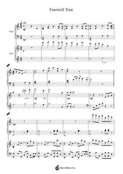 Farewell Tour Sheet Music by Yonder Voice/ZUN-Arr.Feleste Johnren