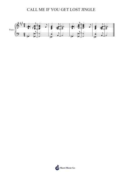 CALL ME IF YOU GET LOST JINGLE Sheet Music by Tyler, The Creator-Arr.Hartecam Thodoreboyle