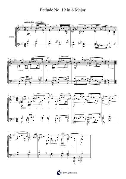 Prelude No. 19 in A Major Sheet Music by Matthew Wong-Arr.Jouboyd Calgel