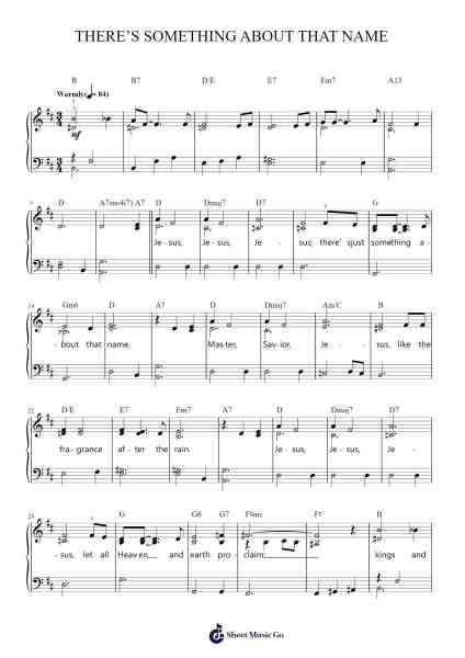 There's Something About That Name Sheet Music by Bill & Gloria Gaither-Arr.Rontrine Ollyn