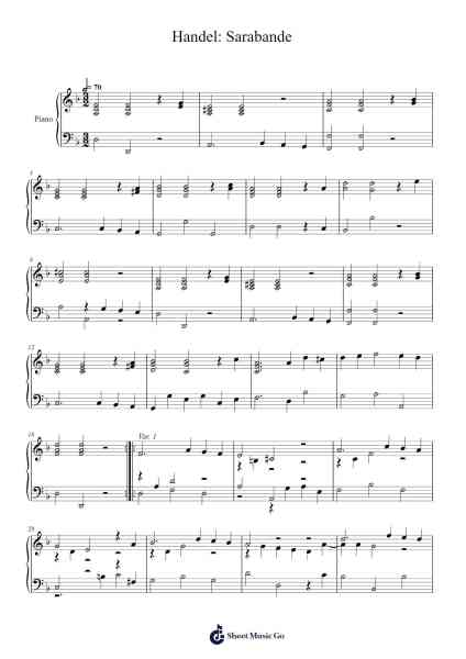Keyboard Suite in D Minor, HWV 437: IV. Sarabande Sheet Music by Georg Friedrich Händel-Arr.Kentnice Dalnoah