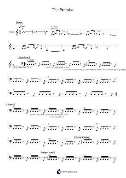 The Promise Sheet Music by When in Rome-Arr.Buckhue