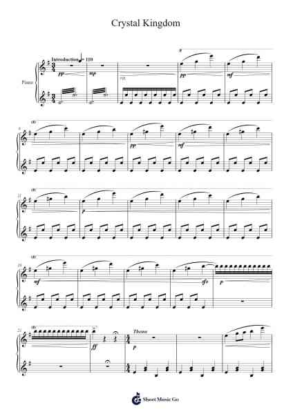 Crystal Kingdom - Theme and Variations Sheet Music by Griffin McElroy-Arr.Jeffhy Lionelmatt