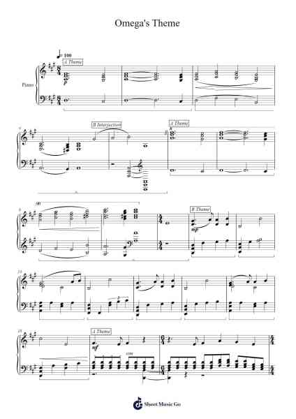 Omega's Theme Sheet Music by Kevin Kiner-Arr.Sherrah Birroll