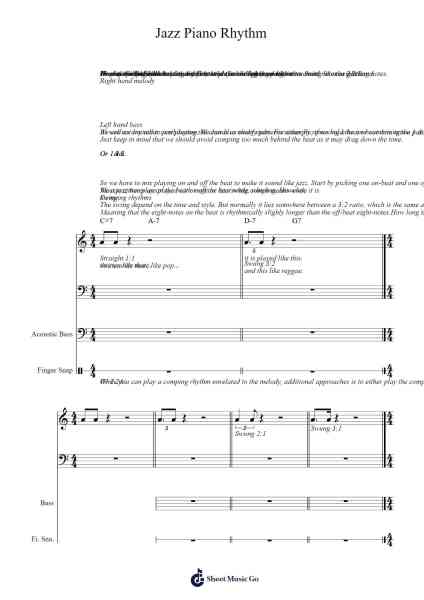 Jazz Piano Rhythm Sheet Music by Wilhelper Davesel-Arr.Nickkirk Inje