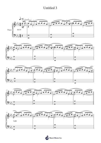 Untitled 3 Sheet Music by Sigur Rós-Arr.Frannence Harstowe