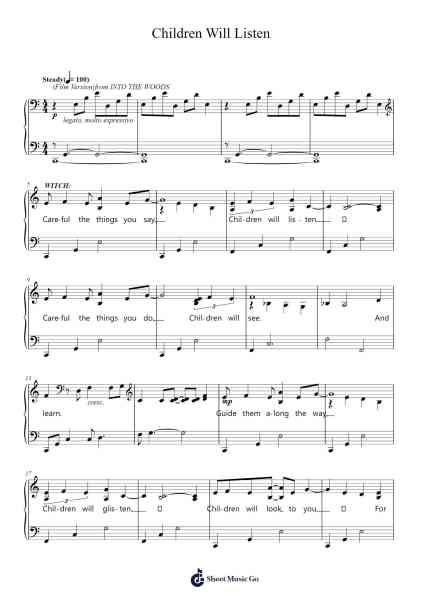 Children Will Listen Sheet Music by Stephen Sondheim-Arr.Spenriel Foxsoll