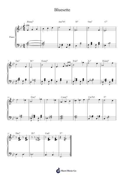 Bluesette Sheet Music by Toots Thielemans-Arr.Jofield