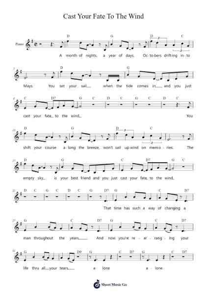 Cast Your Fate To The Wind Sheet Music by Vince Guaraldi-Arr.Bulgy Boylebaird