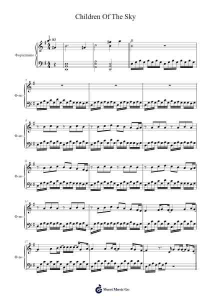 Children Of The Sky Sheet Music by Imagine Dragons-Arr.Dukim