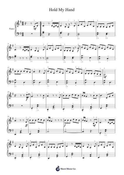 Hold My Hand Sheet Music by Lady Gaga-Arr.Montbrook