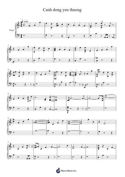 Canh dong yeu thuong Sheet Music by Mr. Siro-Arr.Childdy Whitkin