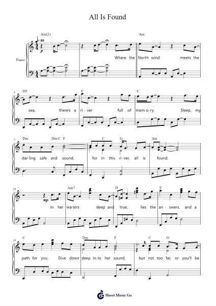 All Is Found Sheet Music by Evan Rachel Wood-Arr.Hornblack