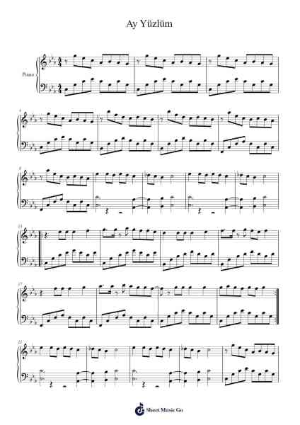 Ay Yüzlüm Sheet Music by Murat Göğebakan-Arr.Vicnick Hoodpy