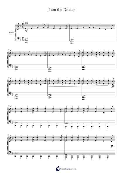 I am the Doctor Sheet Music by Murray Gold-Arr.Phoeser