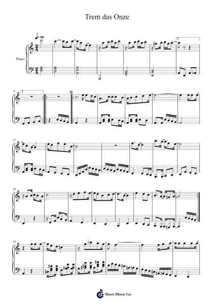 Trem das Onze Sheet Music by Adoniran Barbosa-Arr.Glalain Borhys