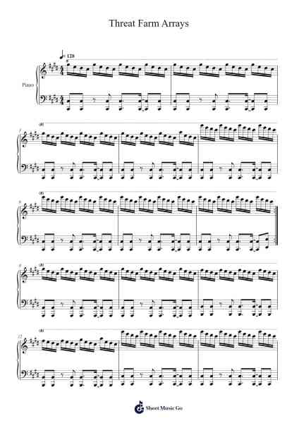 Threat Farm Arrays Sheet Music by James Primate-Arr.Mattvelt