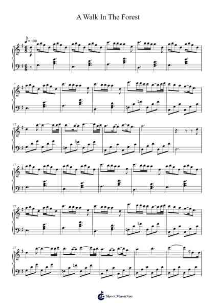 A Walk In The Forest Sheet Music by Brian Crain-Arr.Robva