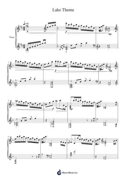 Pokémon Diamond/Pearl/Platinum - Lake Theme Sheet Music by Junichi Masuda-Arr.Cropenn Brighted