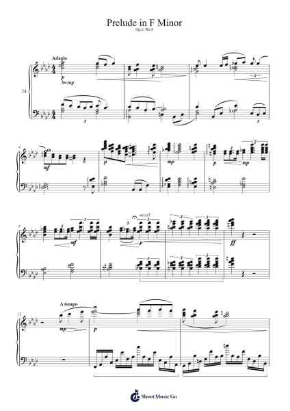 Prelude in F Minor Sheet Music by Kyle James Catterall-Arr.Bamia