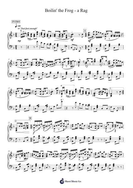 Boilin' the Frog - a Rag Sheet Music by Insy-Arr.Canzel