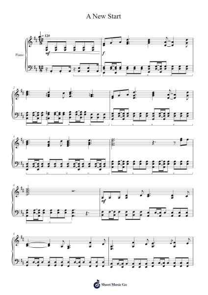 A New Start Sheet Music by Nanashi Mumei-Arr.Duttraine