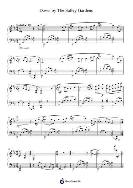 Down by The Salley Gardens Sheet Music by Ivor Gurney-Arr.Hartelius Toddkit