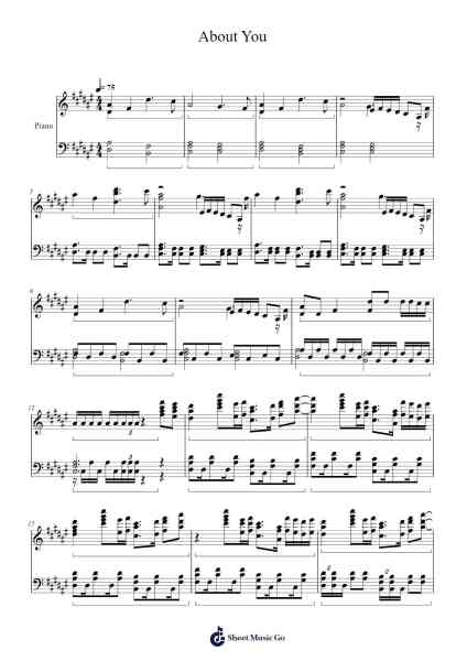 About You Sheet Music by Ascence-Arr.Lanps Gailkyle