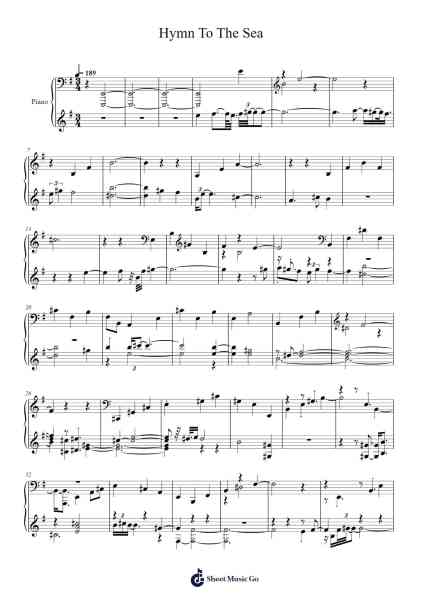 Hymn To The Sea Sheet Music by James Horner-Arr.Browntis