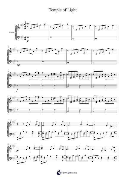 Temple of Light Sheet Music by undefined-Arr.Gisbey Gregbins