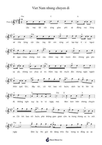 Viet Nam nhung chuyen di Sheet Music by hien.phan.3108-Arr.Babberg Neriam