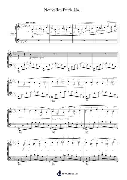 Nouvelle Études in F Minor, No. 1 Sheet Music by Frédéric Chopin-Arr.Kathridge Brucefe