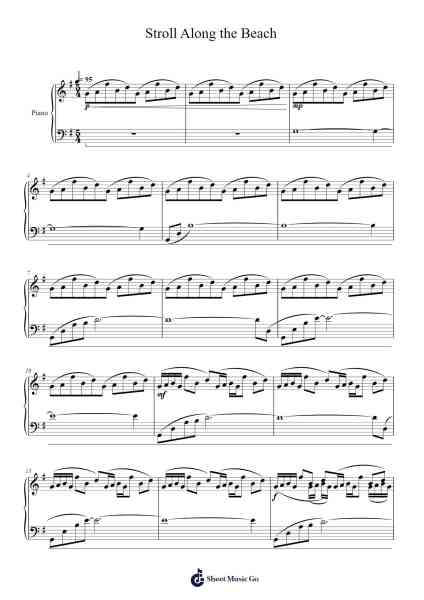 Stroll Along the Beach Sheet Music by Yu-Peng Chen-Arr.Lamguy Nica