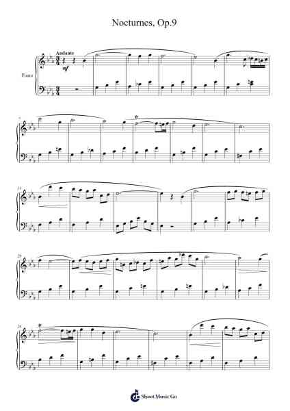 Nocturnes, Op. 9 Musica per pianoforte di Frédéric Chopin - Arr.Montor