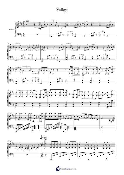 Valley Sheet Music by Valley-Arr.Colhill Crichjo