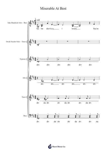 Miserable At Best Sheet Music by Mayday Parade-Arr.Herloyd