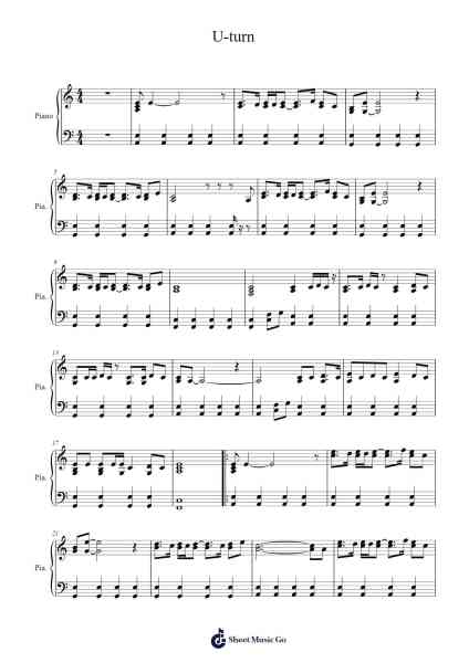 U-turn Sheet Music by undefined-Arr.Blithefrey