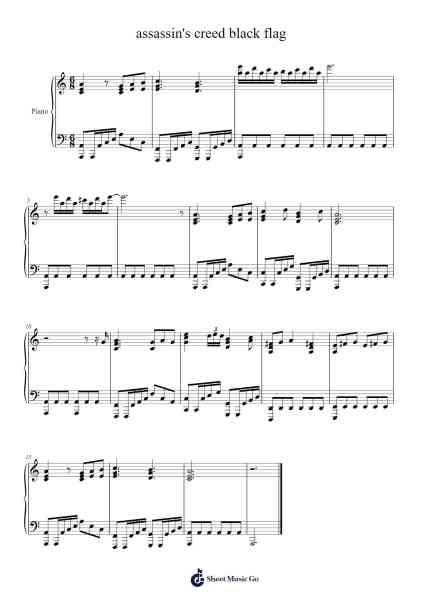 assassin's creed black flag Sheet Music by undefined-Arr.Shellay