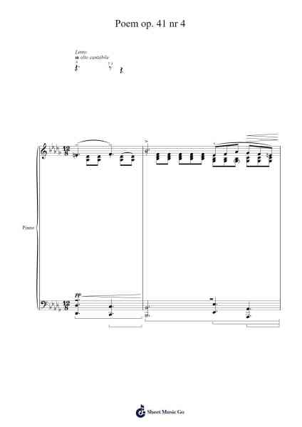 Poem, Op. 41 No. 4 Sheet Music by Zdeněk Fibich-Arr.Kepmill Rexbloor