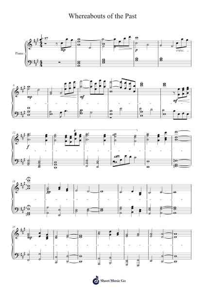 Whereabouts of the Past / I Return Sheet Music by Kenichiro Suehiro-Arr.Louann Bonpe