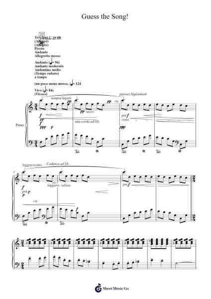 Guess the Song! Sheet Music by Various Artists-Arr.Aslan Wordford