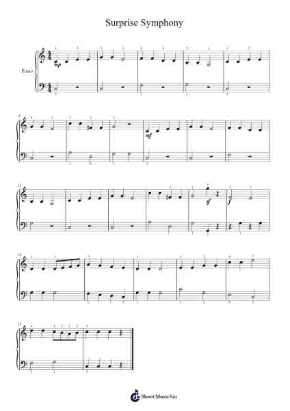 Symphony No. 94 in G Major "Surprise" Notenblatt von Joseph Haydn-Arr.Yalegus