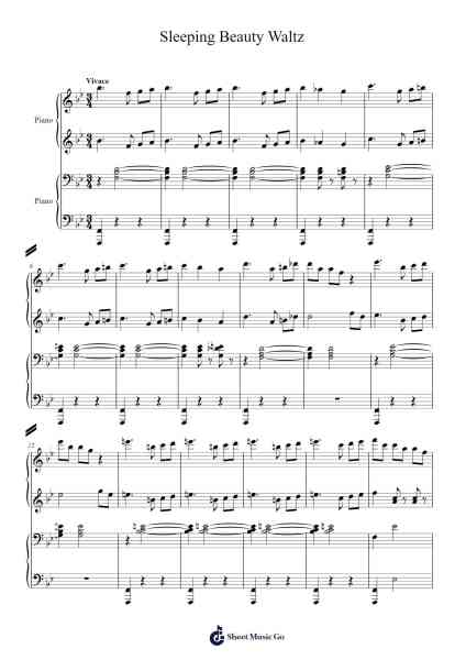 The Sleeping Beauty, Op. 66: Waltz Sheet Music by Pyotr Ilyich Tchaikovsky-Arr.Blithediah