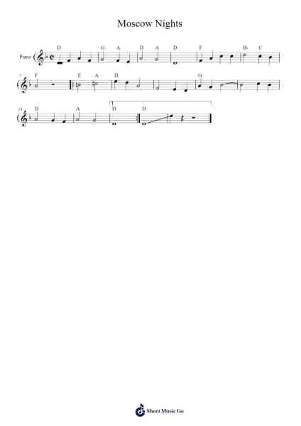 Moscow Nights Sheet Music by Василий Соловьёв-Седой-Arr.Sukin