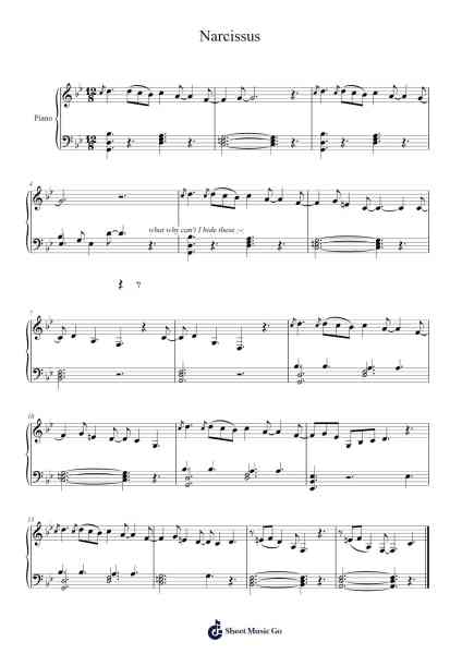 Narcissus Sheet Music by Luca Longobardi-Arr.Bclark