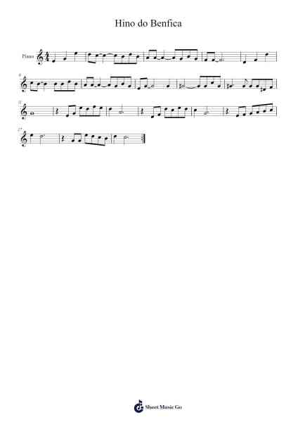 Hino do Benfica Sheet Music by Paulino Gomes Junior-Arr.Vanckey Housetia