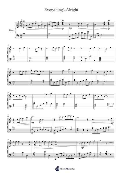 Everything's Alright Sheet Music by Laura Shigihara-Arr.Yedle Adelo